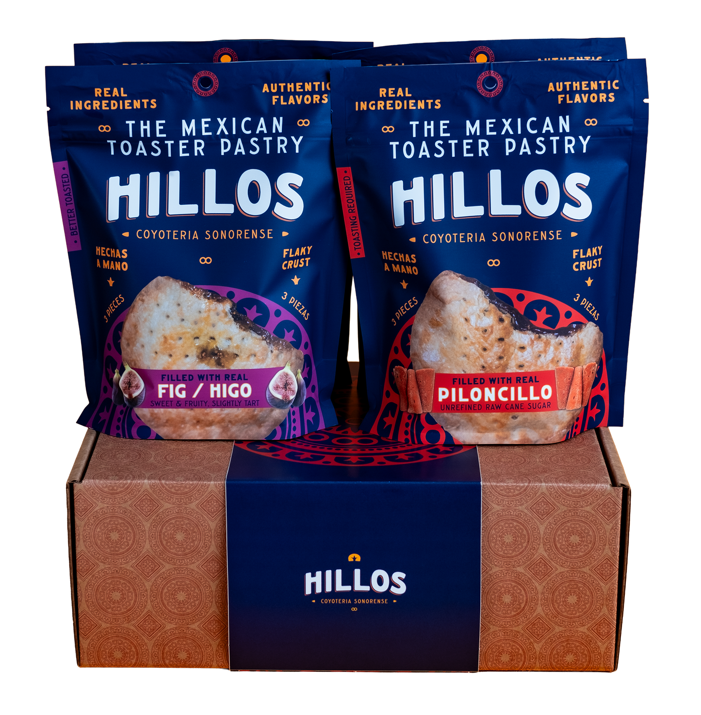 Hillos Mexican Toaster Pastry - 12pc Mixto Box