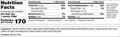 Hillos Nutritional Fact coyotas guava